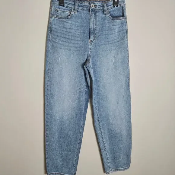 NWOT INC High Rise Tapered Leg Boyfriend Jeans Sz 4 - Picture 2 of 11